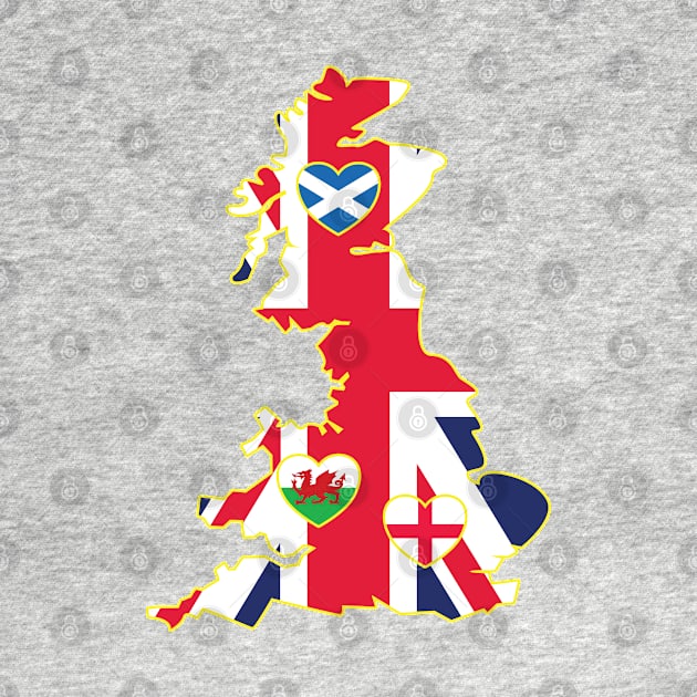 Flags Map Of Great Britain by DPattonPD